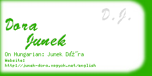 dora junek business card